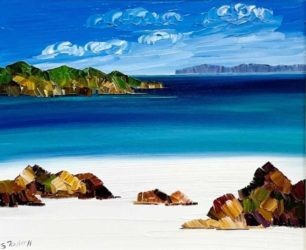 'Beach Rocks, Iona' by artist Sheila Fowler